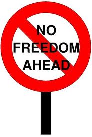 No Freedom sign