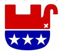 GOP logo upside down